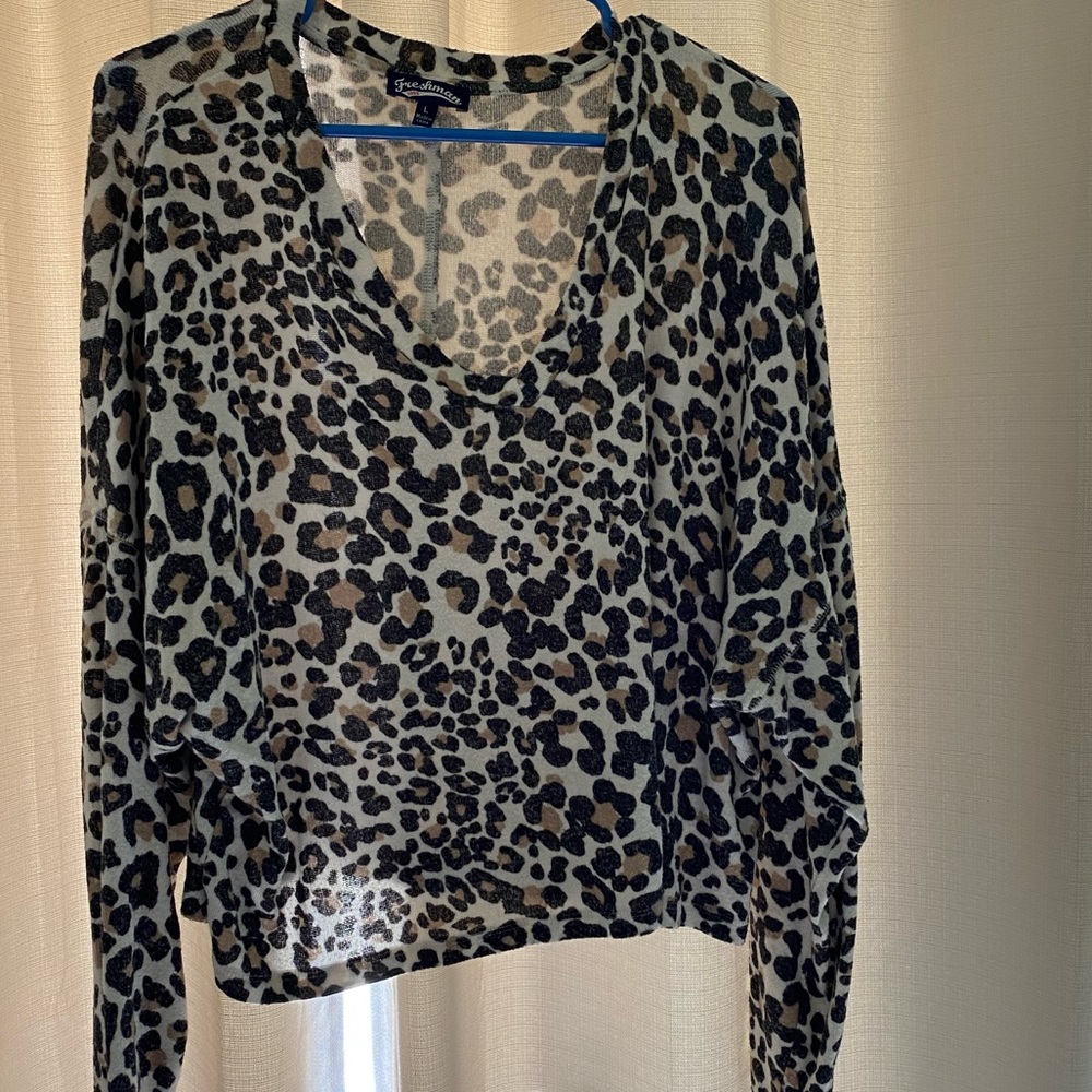 Cheetah print blouse